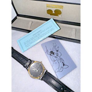 Disney Sorcerer Mickey Watch 1990's Credit Card Exclusive 5000 Made COA